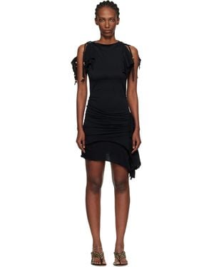 Isabel Marant Janick Cotton Printed Pearly Minidress - Black