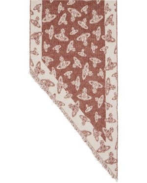 Vivienne Westwood Foulard Brun À Extrémités Pointues - Rose