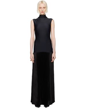 ALAINPAUL Plissee Maxi Dress - Black