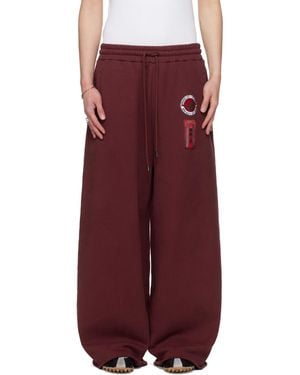 Lu'u Dan Bruce Lee X Lựu Đạn Burgundy Gym Joggers - Red