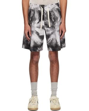 Palm Angels ブラック＆ホワイト Blueprint Palms ショートパンツ