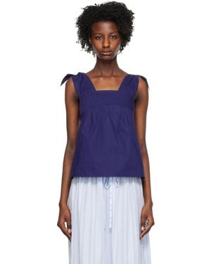 See By Chloé Top With Bow - Blue
