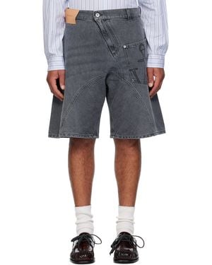 JW Anderson Twisted Workwear Denim Shorts - Blue