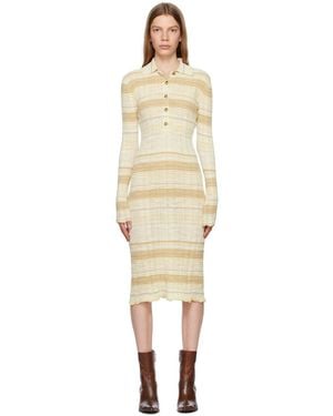 Acne Studios Ssense Exclusive Beige Midi Dress - Black