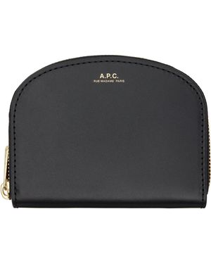 A.P.C. Demi-Lune Compact Wallet - Black