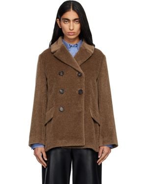 Max Mara Tan Atillio Faux-Fur Coat - Brown