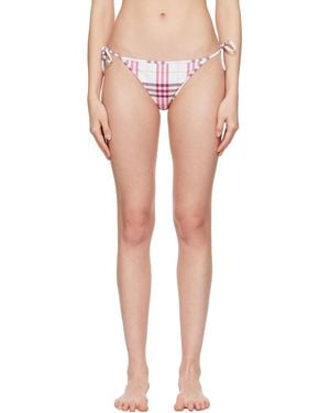 Burberry Check Bikini Bottom - Pink