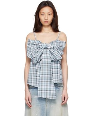 Acne Studios Bow Check Top - Black