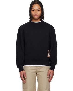 Burberry ブラック Check Label コットン フーディ