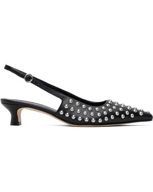 Aeyde Catrina Studded Slingback Heels - Black