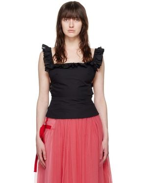Molly Goddard Débardeur Abel Noir - Rouge