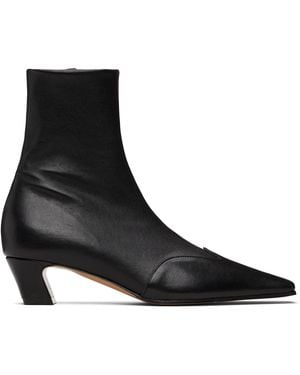 KHAITE Nevada Stretch Low Boots - Black