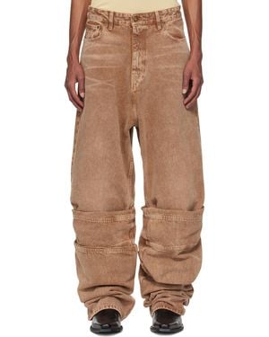 Y. Project Draped Cuff Jeans - Multicolor