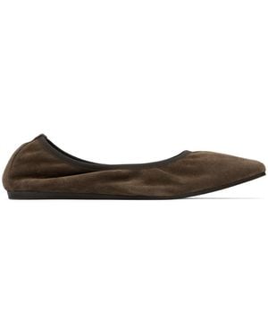 Filippa K Rey Suede Ballerina Flats - Black