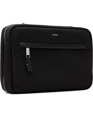 【関税込み】BOSS グレー ロゴ ハードウェア バッグ メンズ BOSS ブラック ロゴハードウェア バッグ ブラック | Lyst