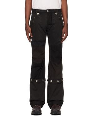 Hyein Seo Convertible Patchwork Pants - Black