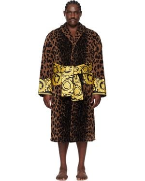 Versace ブラウン＆ブラック Wild Barocco Wild バスローブ