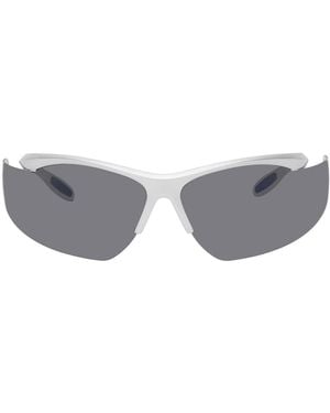 PRAYING Lunettes De Soleil Argentées À Logo Exclusives À Ssense - Noir
