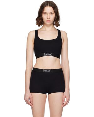 Versace ブラック 90S エラスティック ブラ