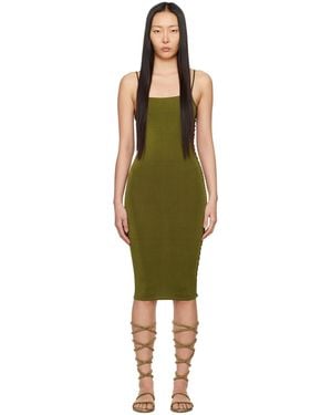 Isa Boulder Ssense Exclusive Khaki Jigsaw Midi Dress - Black