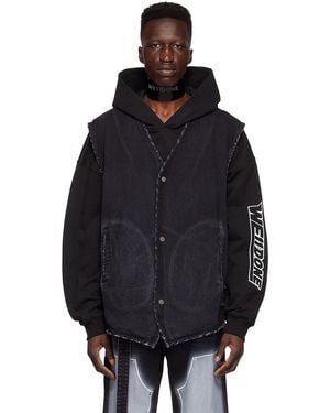 we11done Denim Vest - Black