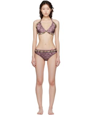 Anna Sui Satin Bikini - Black