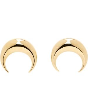 Marine Serre Moon Stud Earrings - Black