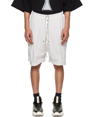 Rick Owens Off- Temple Cargobela Shorts - Black