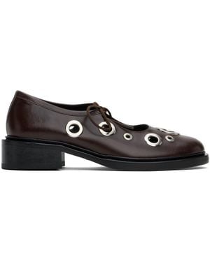Nicole Saldaña Fabiana Eyelet Loafers - Black