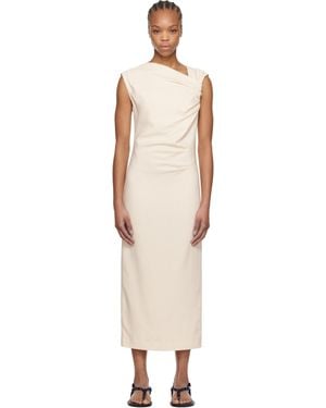 MSGM Off- Twisted Midi Dress - Black