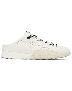 Marine Serre ホワイト Suede Leather Ms Rise Tyko スリッポンスニーカー - ブラック