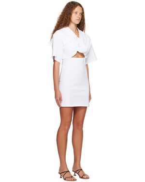 ワンピース JACQUEMUS WOMEN La Robe Bahia Draped Mini Dress White Jacquemus La Robe Bahia Draped Minidress | White | FARFETCH