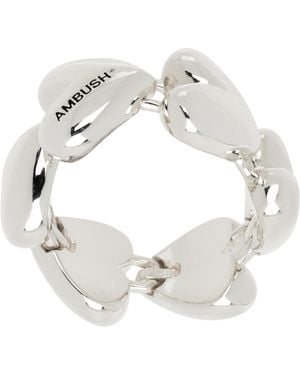 Ambush Heart Link Ring - White
