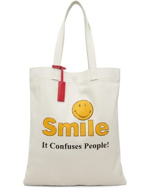 DSquared² Off- Smiley Edition Shopping Tote - Grey