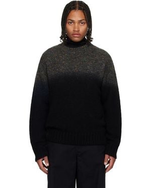 Sacai Garment Dye Wool Knit Jumper - Black