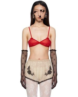 Valentino Silk Chiffon Bra - Orange