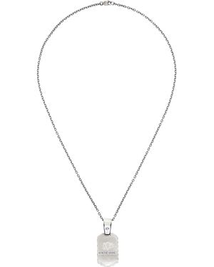 Yohji Yamamoto Dog Tag Pendant Necklace - Metallic