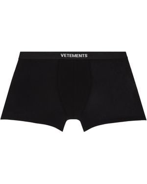 Vetements Logo Boxer Briefs - Black
