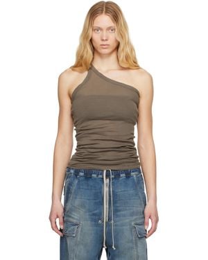 Rick Owens グレー Hollywood ワンショルダー タンクトップ - ブルー