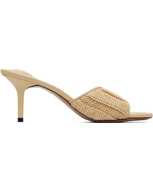 Jacquemus 'The Cubisto Mules' Heeled Sandals - Metallic