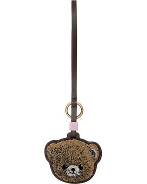 Ganni Teddy Bear Bag Charm - Metallic