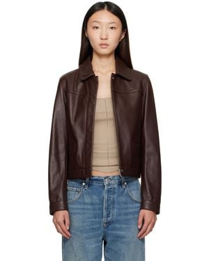 Loulou de Saison Ascot Leather Jacket - Black