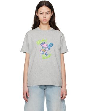 Dime グレー Axolotl Tシャツ - ブラック