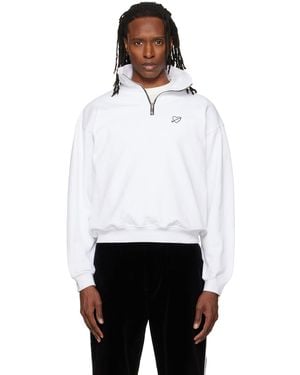 Ernest W. Baker Ssense Exclusive Heart Half-Zip Sweatshirt - White