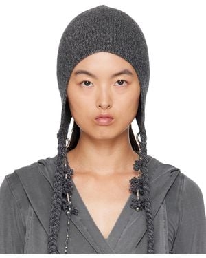 Hyein Seo Tassel Charm Beanie - Blue