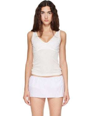 Fruity Booty Intimo Plunge Tank Top - White
