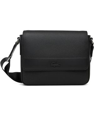 Lacoste Chantaco Leather Messenger Bag - Black