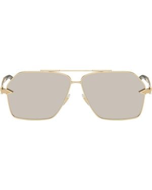 Versace ゴールド Avanti アビエイターサングラス - ブラック