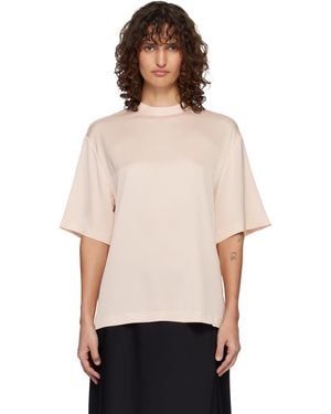 Lisa Yang Silk Oversized Round Neck T-Shirt - Natural