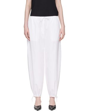 TOTEME Drawstring Cotton Trousers - Black